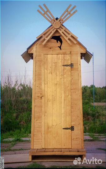 Дачный туалет деревянный ACC333