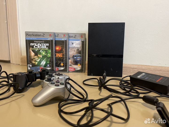 Sony PS2 + 2 Геймпада + Диски