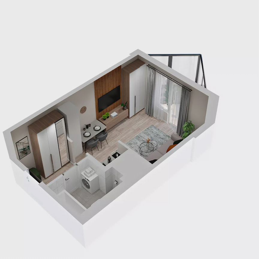 Квартира-студия, 23,1 м², 16/19 эт.