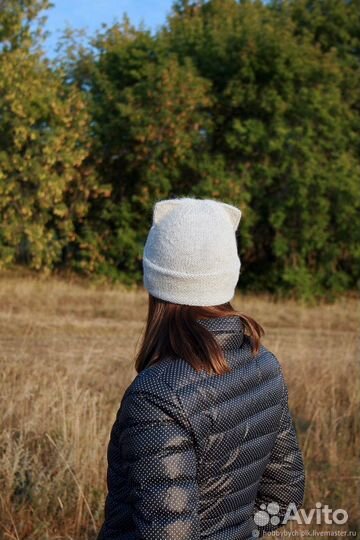 Котошапка из альпаки (ручная работа) новая