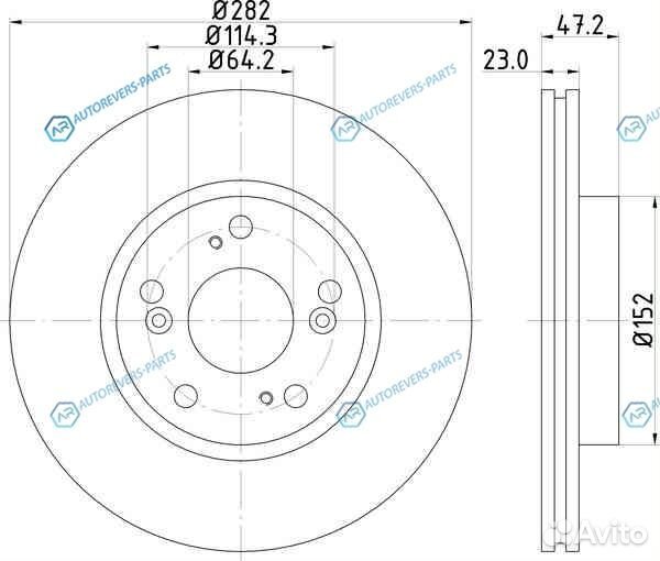 ND8032K Диск тормозной перед