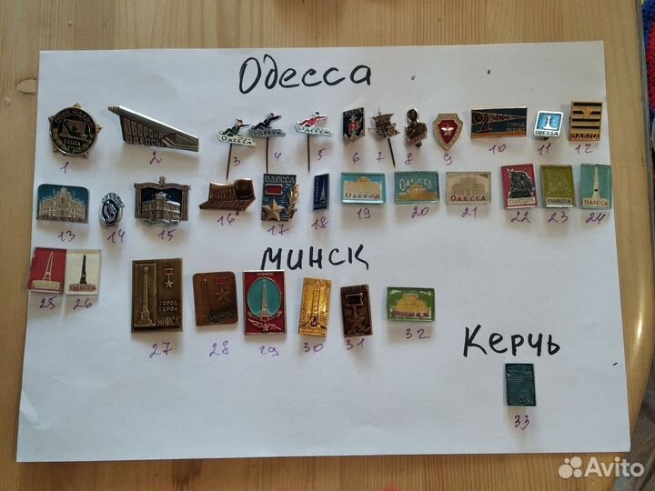 Значки СССР Города- герои 10 шт