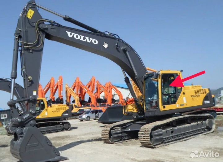 Стекло двери верхнее на экскаватор Volvo EC 290