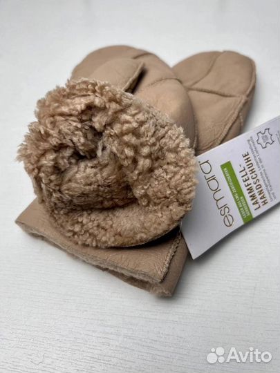 Рукавицы перчатки нат кожа/ замша/ нат мех