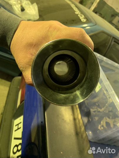 Глушитель прямоточный нержавейка новый 76 мм