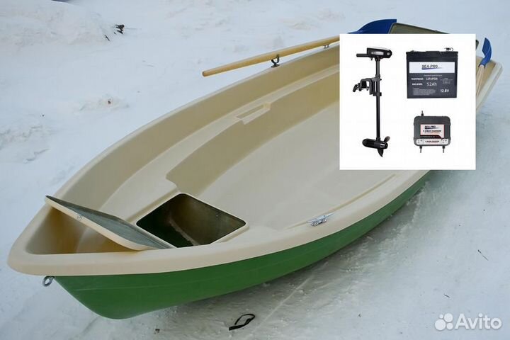 Вёсельная лодка с электромотором Тортилла-4 с Рунд