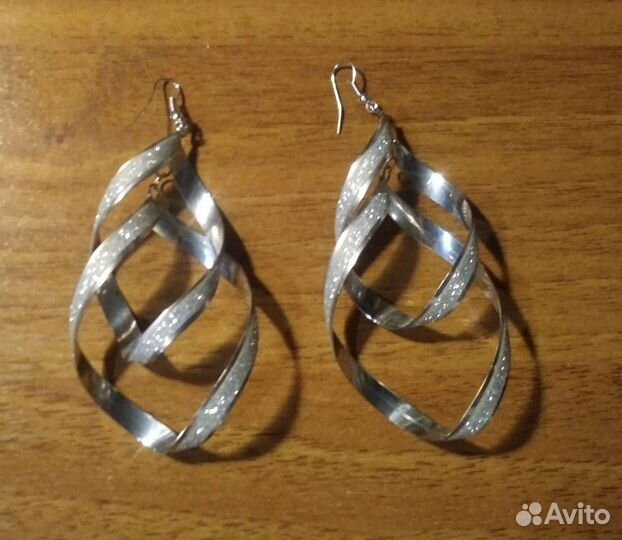 Серьги объемные 8 см
