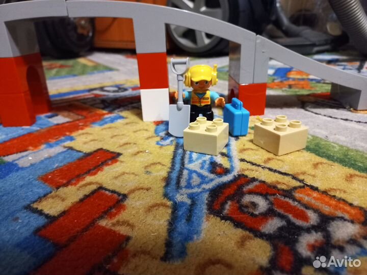 Lego дупло, большая железная дорога, 3 набора