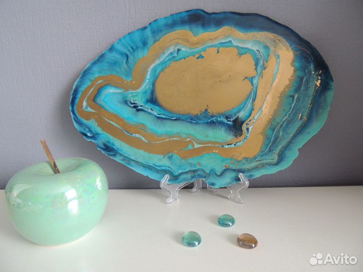 Поднос из эпоксидной смолы