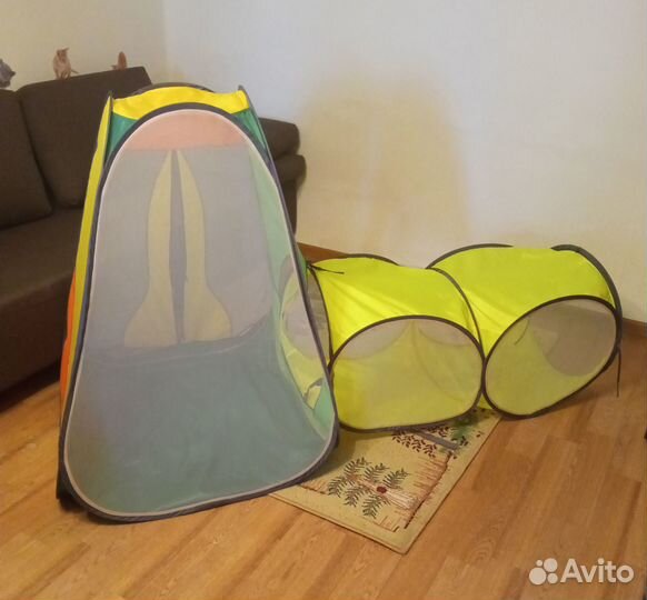 Детский домик палатка с тоннелем