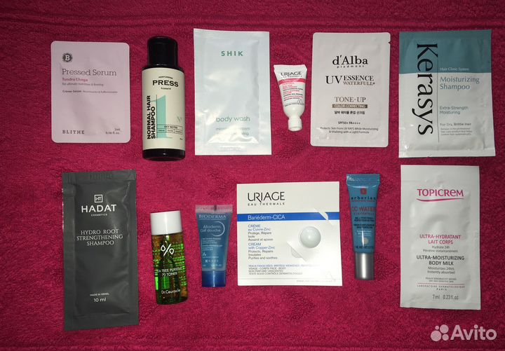 Пробники косметики Erborian, Blithe, Uriage