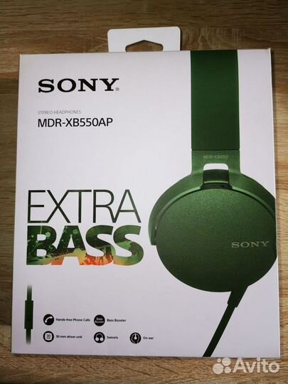 Наушники накладные sony MDR-XB550AP extra bass