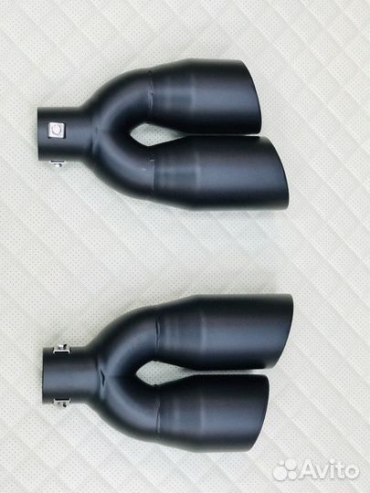 Насадка на глушитель чёрная двойная