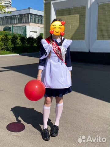 Школьное платье с фартуком