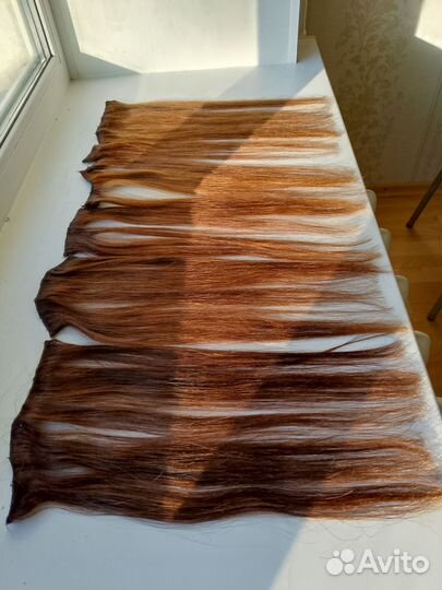 Волосы на заколках натуральные