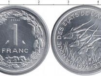 Центральная Африка 1 франк кфа 1976 Газели