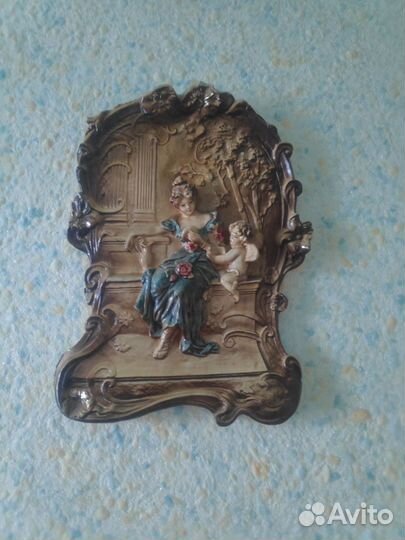 Галантная сцена панно настенное гипсовое