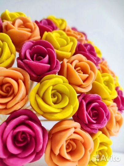 Букет - 29 Роз из Белого Шоколада