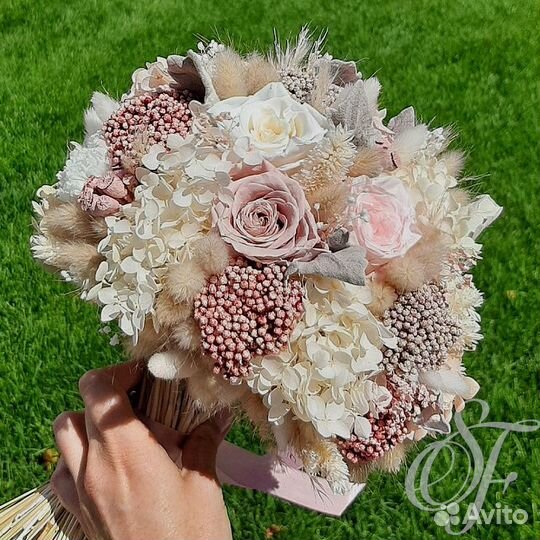 Свадебный букет. Букет невесты из сухоцветов