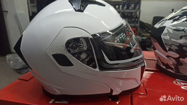 Снегоходный шлем AiM JK906, белый