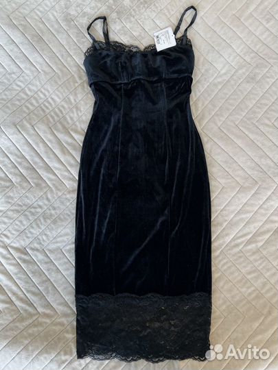 Черное бархатное платье Love Republic 40 42