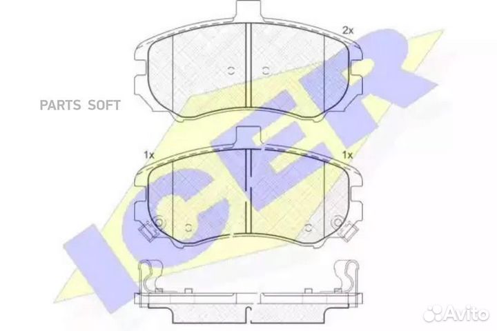 Icer 181666 181666 колодки дисковые передние \ Hyu
