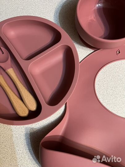 Набор детской силиконовой посуды