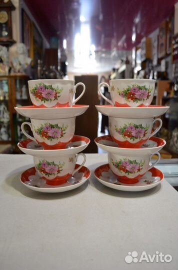 Чайно кофейный сервиз Дулево