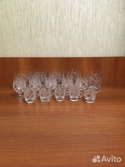 Фужеры бокалы рюмки набор стекло