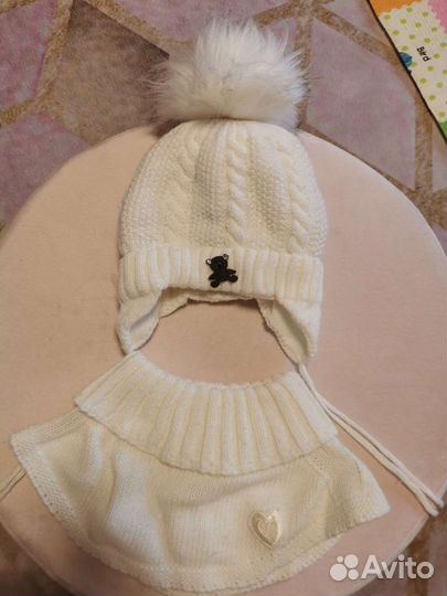 Комплект шапка и снуд