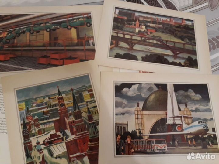 Открытки СССР Москва и Москвичи