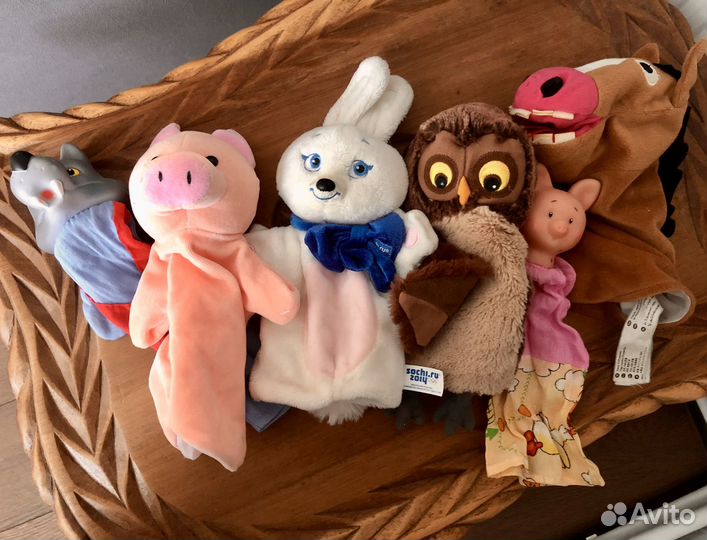 Театр, игрушки на руку, бибабо