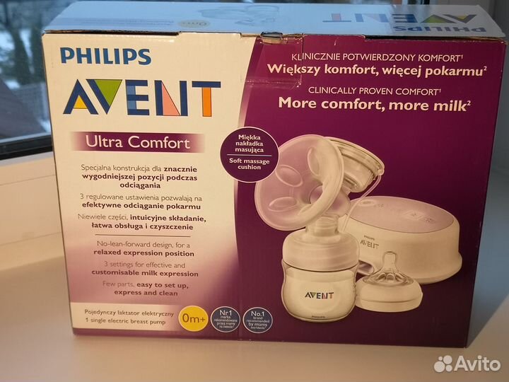 Молокоотсос avent электрический