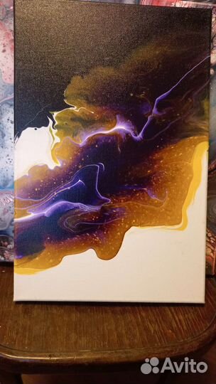 Картины флюид арт на холсте