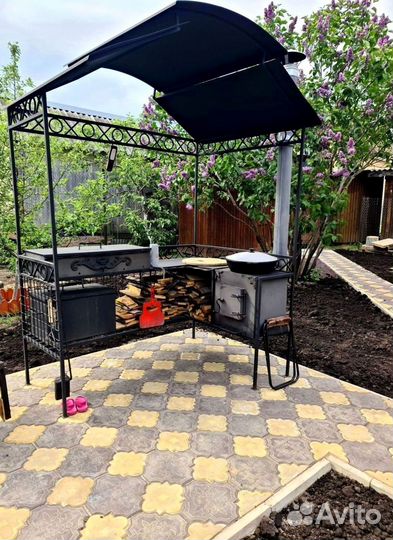 Мангал с печью