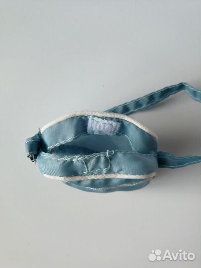 Сумка спорт голубая для кукол формата Барби