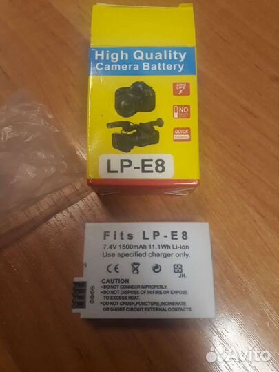 Аккумулятор fits lp-e8 7.4V. 1500mAh. 11.1Wh Li-on