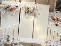 Фотозона для невесты с цветами