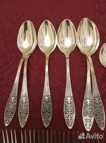 Мельхиоровый Набор столовых приборов СССР