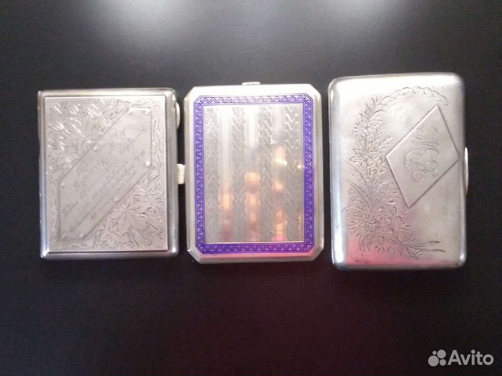 Портсигары серебряные