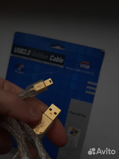 Кабель Golden Cable mini usb-usba 2.0-M5P-S