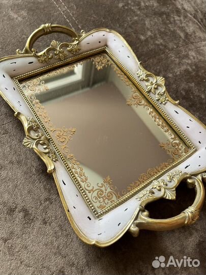 Винтажный зеркальный поднос