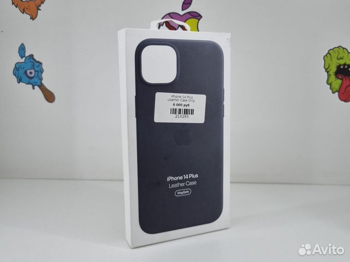 iPhone 14 Plus Leather Case Midnight