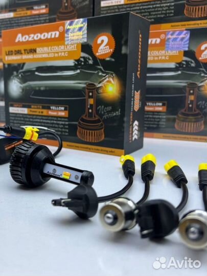 Светодиодные лампы дхо в поворотники Aozoom 2 в 1