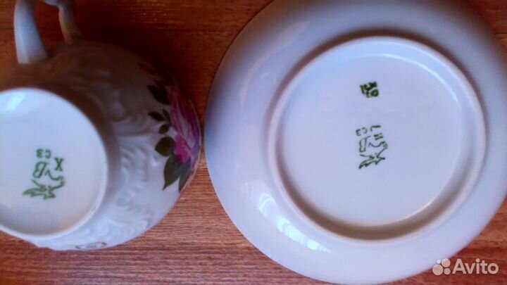 Чайные чашки с блюдцем Вербилки СССР