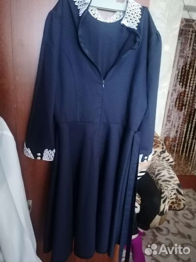 Платье для девочки школьное с фартуком