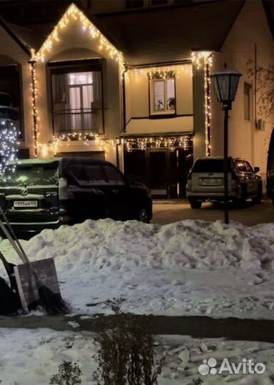 Украшение домов гирляндами