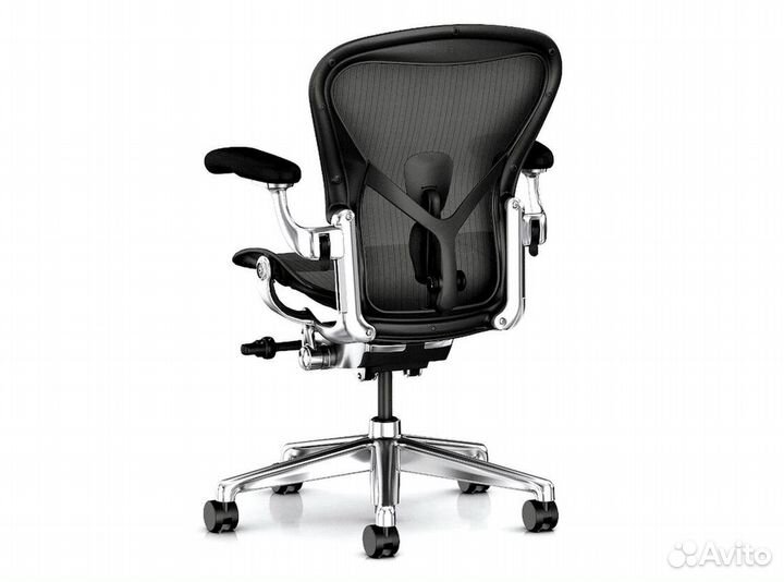 Кресло Herman Miller Aeron B/Graphite, Polished Al