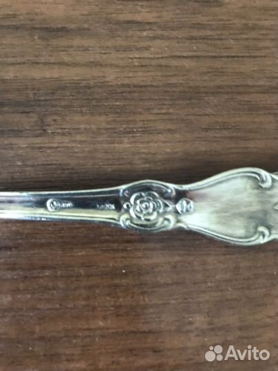 Ложка мельхиоровая с позолотой