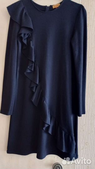 Школьное платье синее